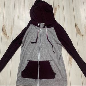Purple and Gray Zip Up Jacket